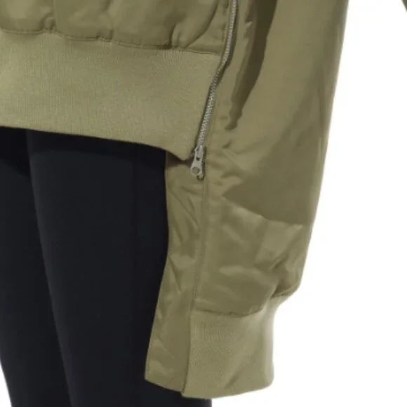 Nike Women's Therma Fit Oversized Bomber JacketOlive S/M